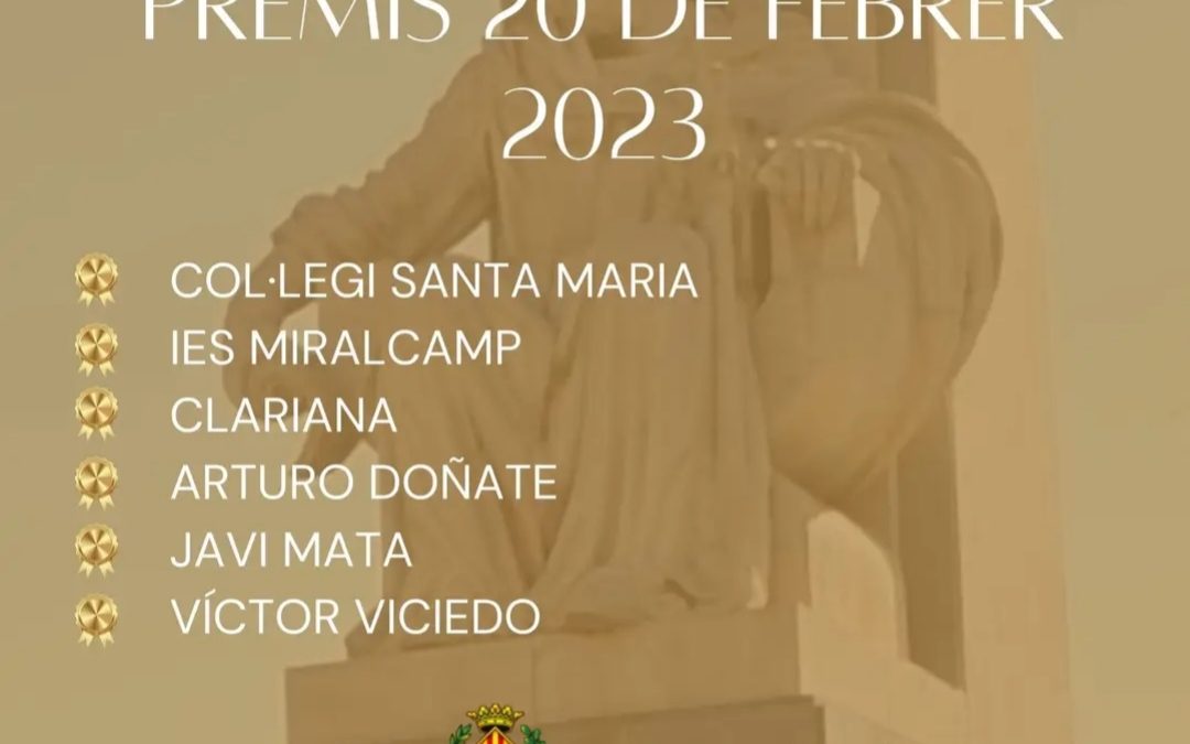 PREMI 20 DE FEBRER PER AL COL·LEGI SANTA MARIA